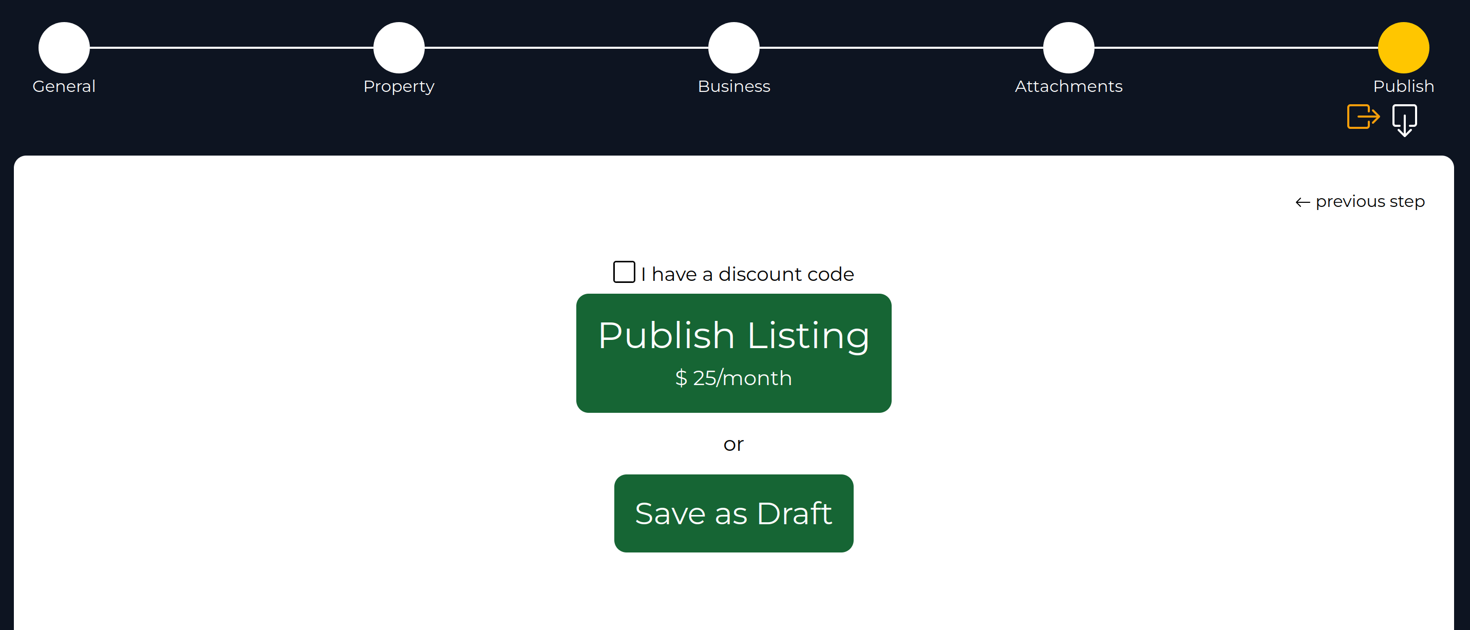 a screenshot of the CannaMLS Listing Wizard Publish pane