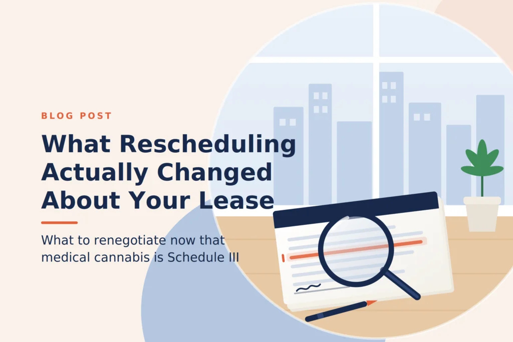 Blog Post: What Rescheduling Actually Changed About Your Lease: What to renegotiate now that medical cannabis is Schedule III