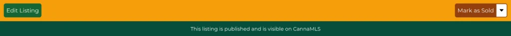 a screenshot of the edit bar that appears at the top of of the page when viewing a listing that the user is allowed to make changes to